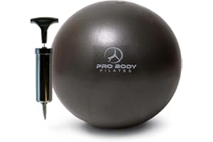 ProBody Pilates Small Exercise Ball with Pump - 9 Inch Workout Ball for Stability, Barre, Yoga, Core & Physical Therapy