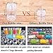 FUNDAFUL Diamond Painting Storage Containers, 60 Slots Diamond Art Accessories and Tools, Diamond Art Organizer with Diamond Painting Kits Shockproof Jars for Jewelry Beads (Pink)