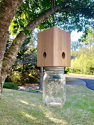 Wood Something Solid Cedar Carpenter Bee Trap - Catcher -Standard