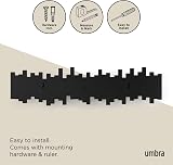 Umbra Sticks Wall-Mounted Coat Rack Rail with 8 Retractable Pegs Black view 6