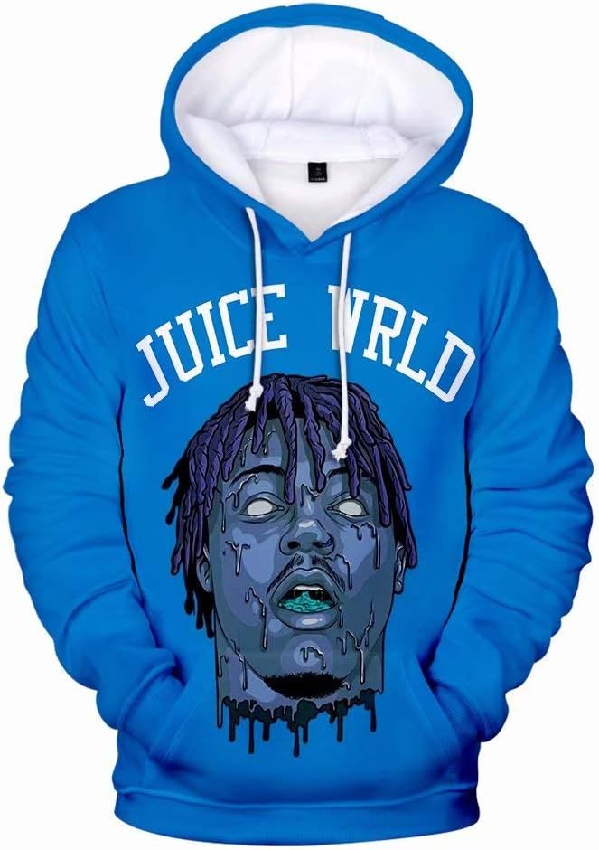 VOSTEPLUS Juice Wrld Hoodie 3D Printed Hooded Pullover Sweatshirt for Unisex