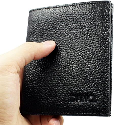 Slim Leather Wallet for Men - Trifold Zippered Wallet 8 Card Slots, Durable wallet 2 bill holders, Travel Wallet 2 Quick Access ID Windows, Minimalist Leather Wallet Business Wallet (black)