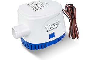 ECO-WORTHY Automatic 12V Bilge Pumps for Boats 1100GPH Auto with Float Switch for RV Caravan