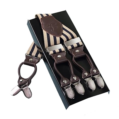 Herren Hosenträger KANGDAI 6 Clips Heavy Duty Men Braces Y Zurück 10 Farben Durable Elastic Verstellbare Hosenträger Starke M