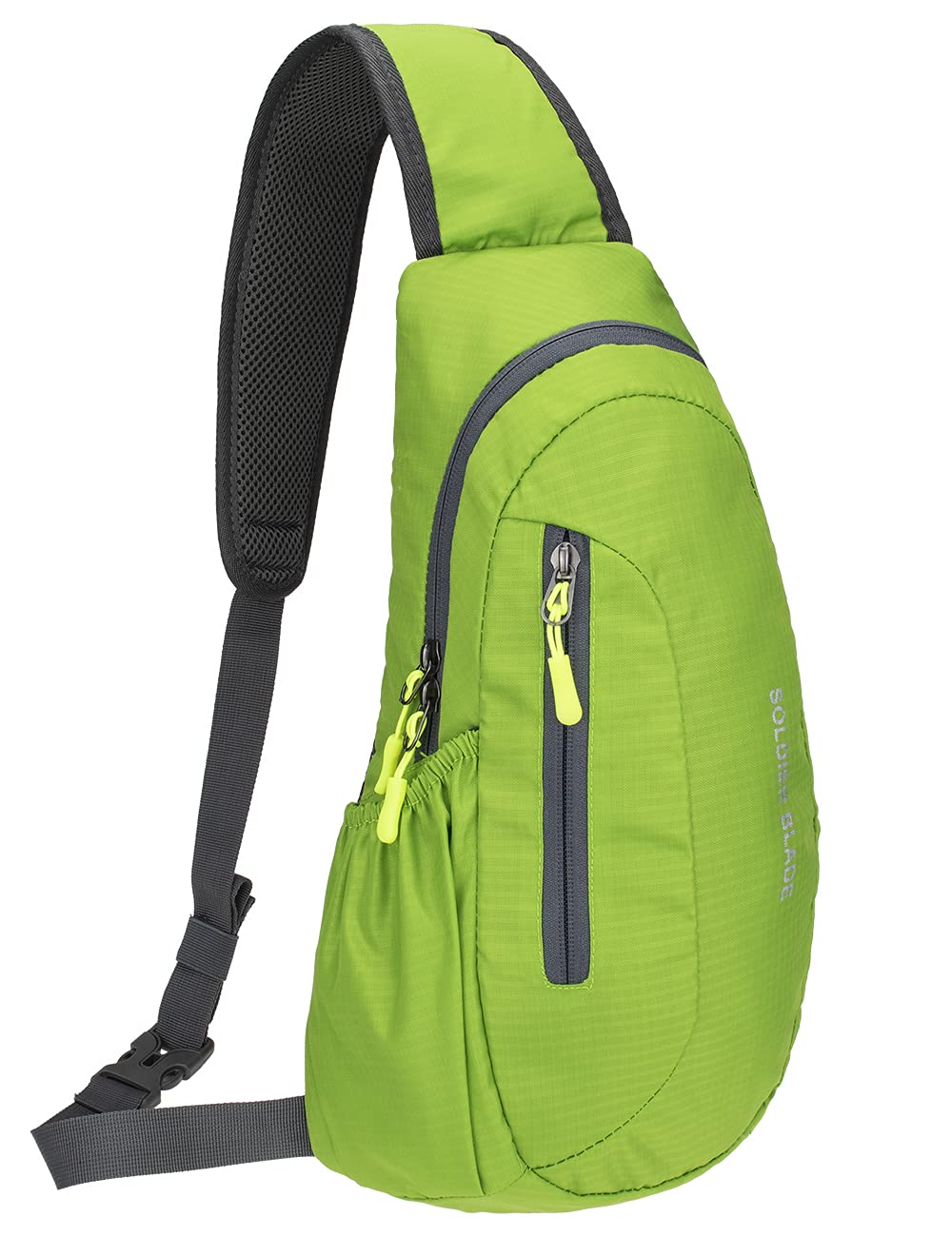 PivotWing Sling Bags for Men Women Small Backpack Rucksack Crossbody Shoulder One Strap Side Bag for Dog Walking Hiking Travel Cycling Gym Mens Cross Body Sling Chest Bag Green