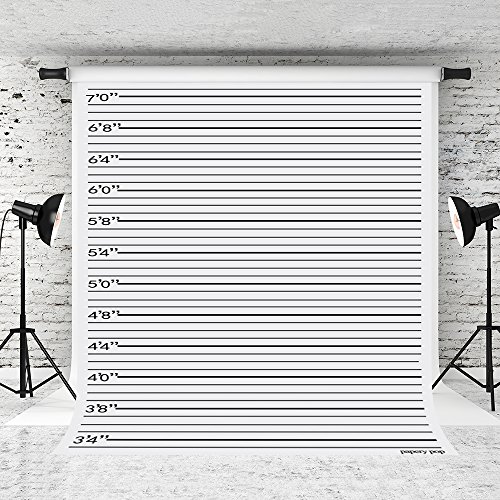 Little Lucky 5x7ft Police Lineup Photography Backdrops Black line Photo Background for Photographer Children Prop Shoot Studio