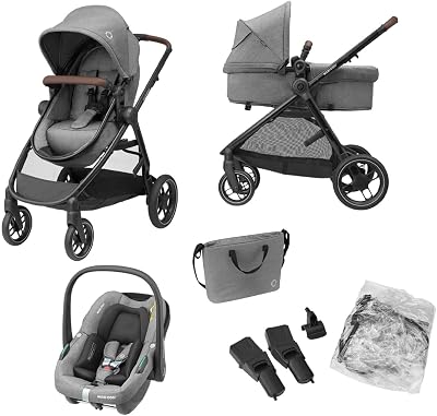 Maxi-Cosi Zelia S Trio 3-in-1 Travel System CabrioFix S i-Size Grey
