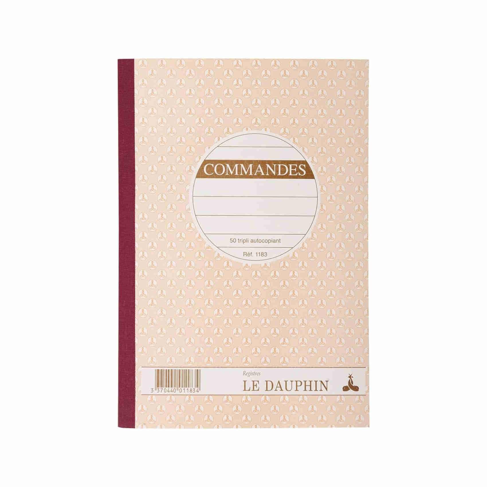 le dauphin - Ref. 1183D - Lot of 5 COMMANDS manifolds - carbonless paper - triplicate (1 original and 2 copies) - 50 sheets - format 21 x 14.8 cm - varnished cover