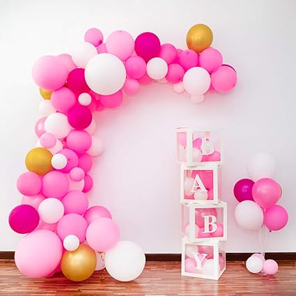 Amazon Com Pink Balloon Arch Garland Kit 102 Pcs 12in 18in Pink
