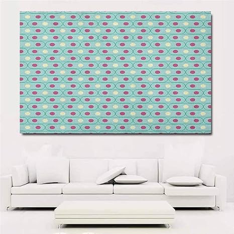 Amazon.com: Geometric Picture Wall Art Oval Shapes with Traditional