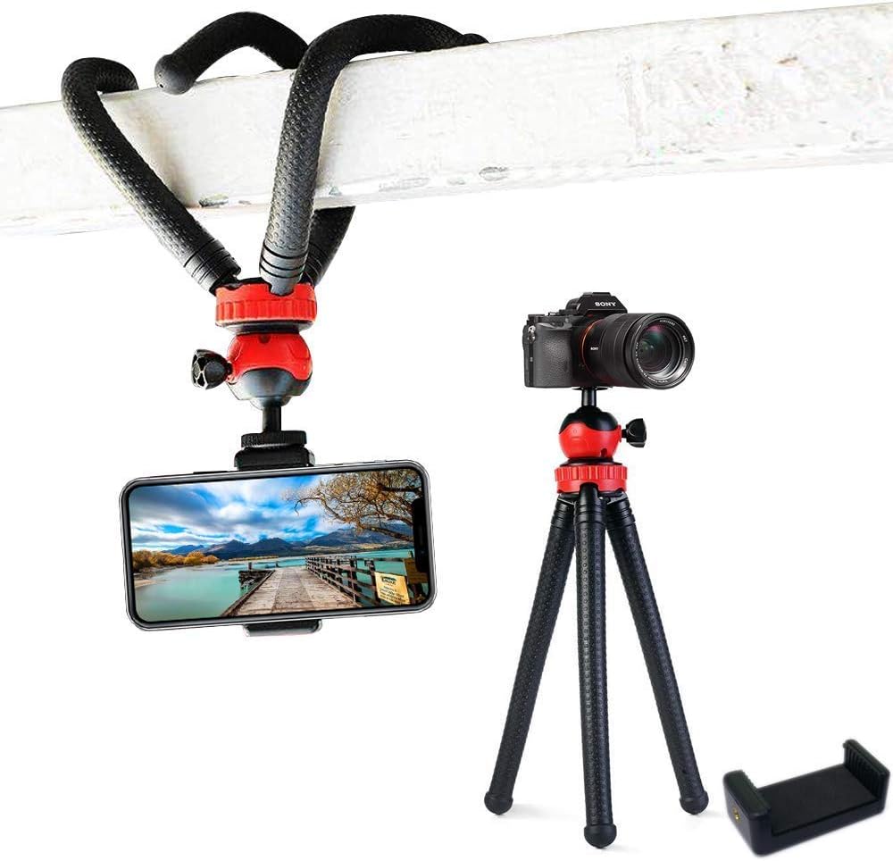 Knostic Gorilla Tripod | Mini Flexible Octopus Tripod | Free Mobile Holder | Heavy Duty Gorillapod - for Mobile Phone, DSLR Camera & GoPro