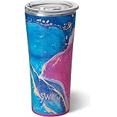 Swig Life 22oz Insulated Tumbler, Travel Coffee Tumbler with Lid, Cup Holder Friendly Travel Coffee Mug, Stainless Steel (Razzleberry)