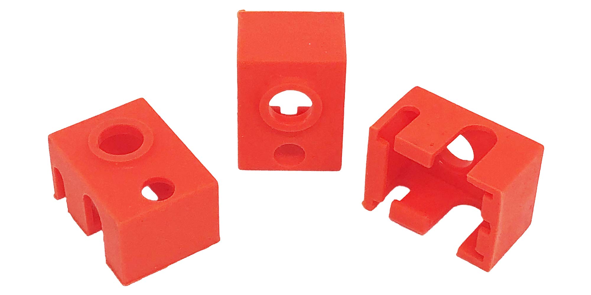 3Wthings 3 Pieces 3D Printer Silicone Sock E3D V6 PT100 Hotend/Heatblock, Orange