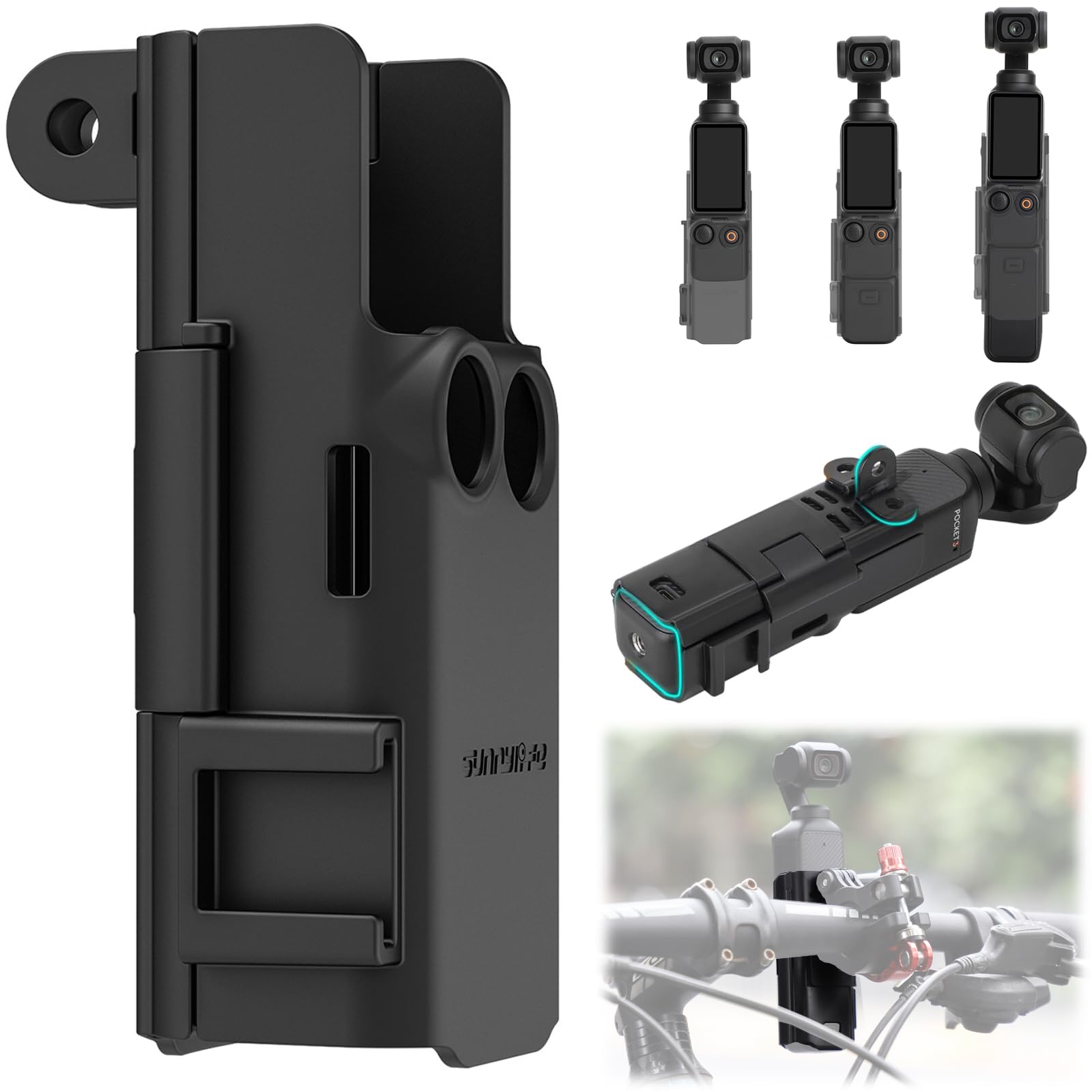 Honbobo Osmo Pocket 3 Accessories - Compatible with DJI Osmo Pocket 3, Adapter Mount, Protective Frame, Expansion Adapter, Camera Adapter