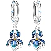MISEFF 925 Sterling Silver Drop & Dangle Earrings for Women,Butterfly Dragonfly and Bee|Flower and leaf Earrings, Suitable for Sensitive Ears Fashion Jewelry Gift- Hypoallergenic Earrings