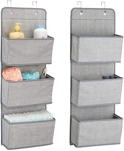 Mdesign 2er Set Stoffschrank Zum Hangen Uber Die Tur Je 3 Regalfacher Hangeschrank Aus Stoff Fur