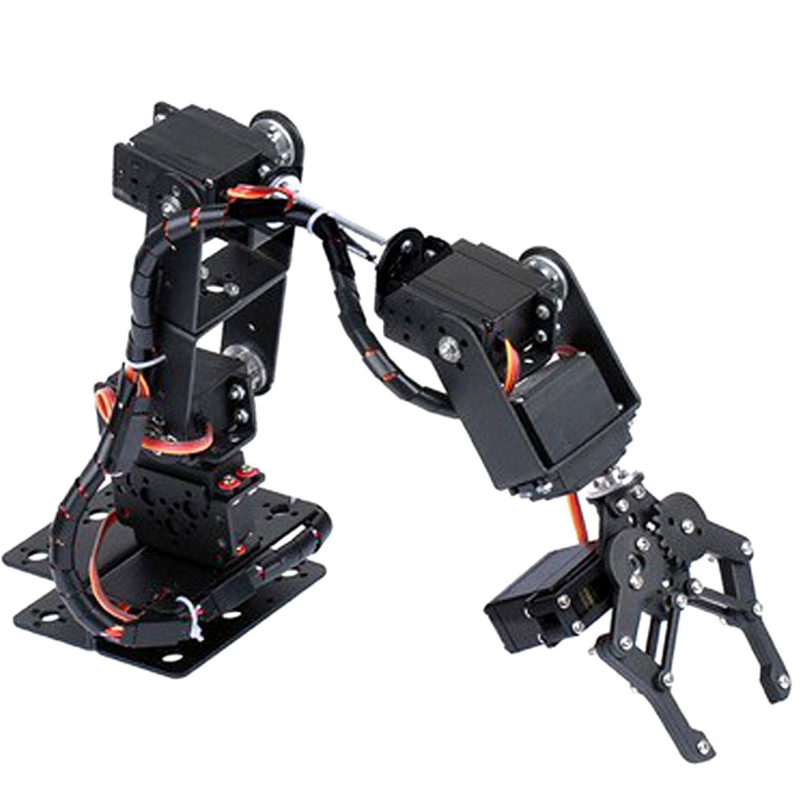 Mechanical Arm, 6DOF Programmable Robot Clamp Claw Kit, Desktop Manipulator with Servo Feedback