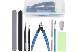 Keadic 9Pcs Gundam Model Tools Kit Hobby Building Tools Craft Set for Basic Model Building, Repairing and Fixing