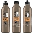 Recamier SalonIn Braziliss Kerat-in Amino Kit Complex Frizzed Damaged & Dry Hair Para Cabello Frizzado Dañado y Seco: Clarifying Shampoo, Treatment, Mask 33.8oz(1000ml) x3