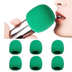 6 PCS Green Thicken Ball-Type Sponge Foam Mic Cover