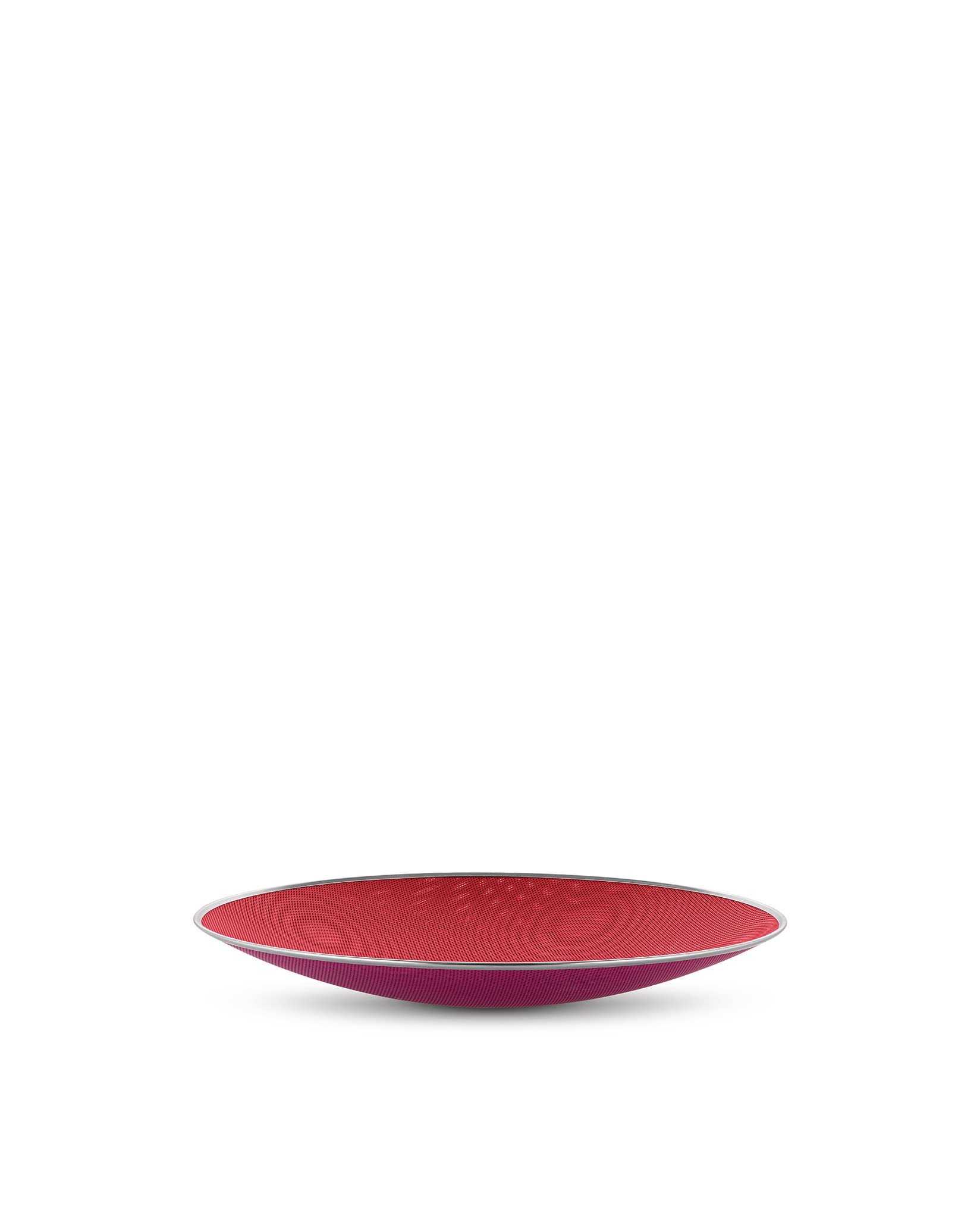 Alessi Cohncave SC01 / 33 - Openwork Design Centerpiece in Colored Steel with Epoxy Resin, Red and Purple, Diameter 33 cm