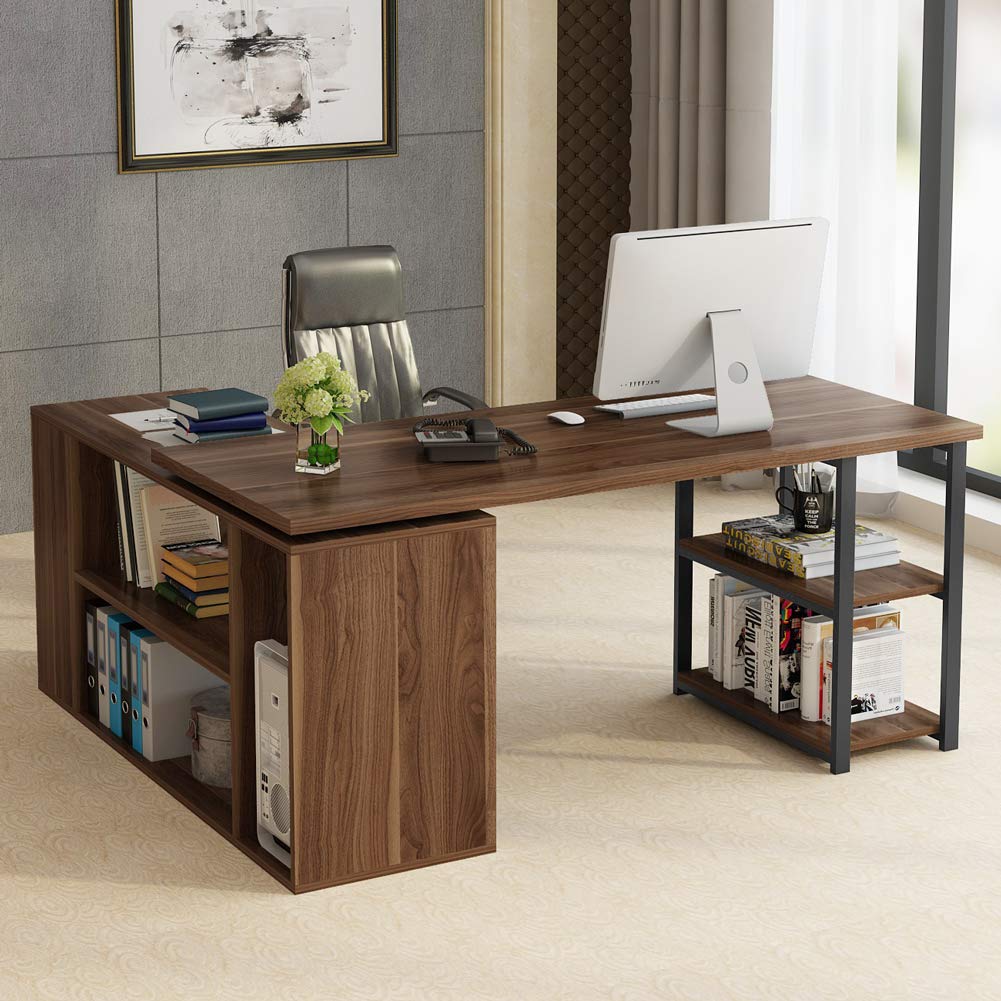 Buy LShaped Computer Desk, Tribesigns Rotating Corner Computer Desk