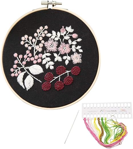 Amazon 22種類の花型 刺繍キット 7256 刺しゅうキット 通販