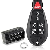 Remote Key Fob Replacement Kit for Dodge Grand Caravan 2008 2009 2010 2011 2012 2014 2014 2015 2016 Dodge Caravan Key Chrysler Town and Country Keyless Entry Remote IYZ-C01C M3N5WY783X