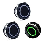 DMWD 2pcs 19mm Metal Momentary Push Button Switch