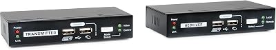 LevelOne KVM-9036 KVM Cat.5 USB Extender IP Receiver Transmitter Kit 100m