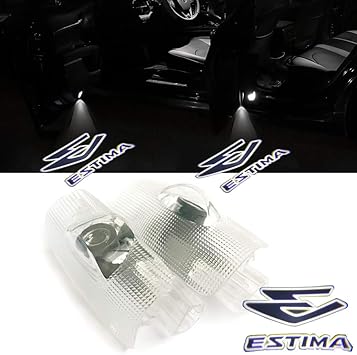 Amazon Xiujinghong ドアウェルカムライト カーテシランプ レーザーロゴライト 車用ドアランプ 50系トヨタ エスティマ Ledロゴ投影 2個セット For Estima Yellow Estima Yellow カーテシーランプ 車 バイク