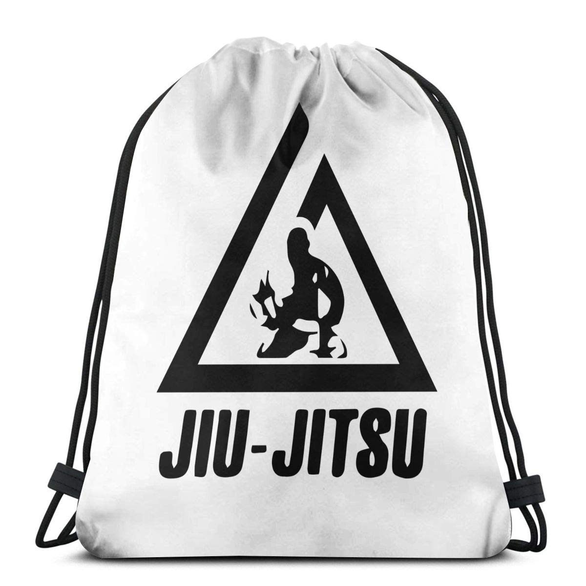 Jiu Jitsu Logo Unisex Outdoor Gym Sack Bag Travel Drawstring Backpack