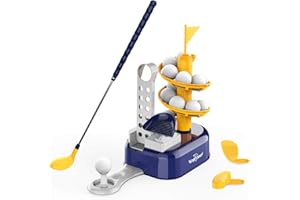 EagleStone Golf Toys for Kids, Kids Golf Toys Set with 15pcs Training Golf Balls & Clubs Equipment, Outdoor Lawn Sport Toy, I
