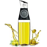 Oil Dispenser Bottle, 17oz Olive Oil Dispenser Oil Sprayer, Clear Glass Refillable Oil and Vinegar Dispenser Bottle with Meas