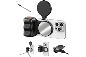 Fun Shot Grips Magnetic Selfie Light, Magnetic Phone Camera Grip Beauty Light with Bluetooth Remote, Compatible with iPhone M