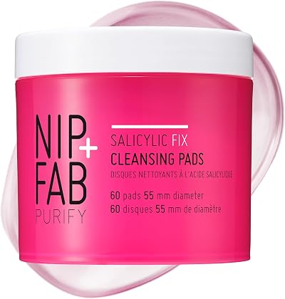 Nip+Fab Salicylic Fix Cleansing Pads with Hyaluronic Acid 60 Pads 80 ml