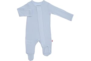 MAGNIFICENT BABY Magnetic Me Footie Pajamas Soft Modal Baby Sleepwear with Quick Magnetic Fastener | Boys and Girls Sleeper Preemie-24 Months