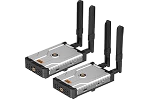 ELALIGHT Wireless HDMI Transmitter and Receiver, 1640ft HDMI Extender Kit with HDMI LoopOut,2.4/5G 1080P Full HD for Streaming from DSLR,Laptop,Netflix,YouTube to TV/Projector, Indoor/Outdoor Use