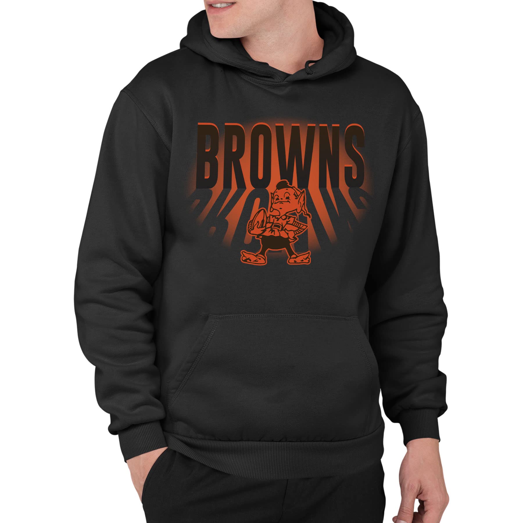 Junk Food Clothing x NFL - Cleveland Browns - Team Spotlight - Unisex Adult Pullover Fleece Hoodie for Men and Women - Size Medium Image