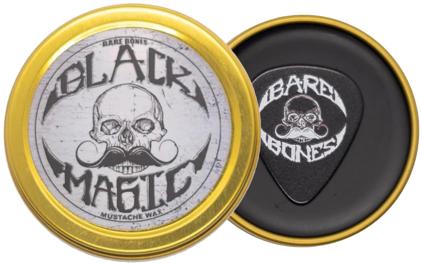 Death Grip Black Magic Moustache Wax | Extra Strong & Extra Tacky | 1oz (Bare Bones)