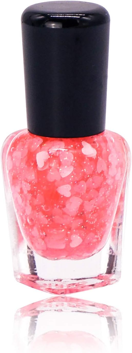 Conisy Non Toxic Easy Peel Off Quick Dry Water Based Nail Polish for Women and Girls (Light Pink Heart Shape)