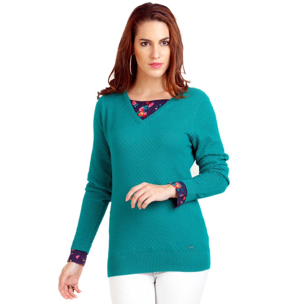 moda elementi women's v neck nylon pullover