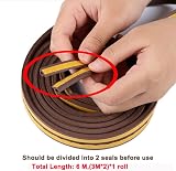 Bynsaer Draught Excluder Tape D-Type Self-Adhesive 6M Foam Strip Brown view 4