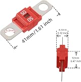 BOJACK 50A AMI Midi Fuse 5PK Red High Current for Cars Trucks Construction view 3