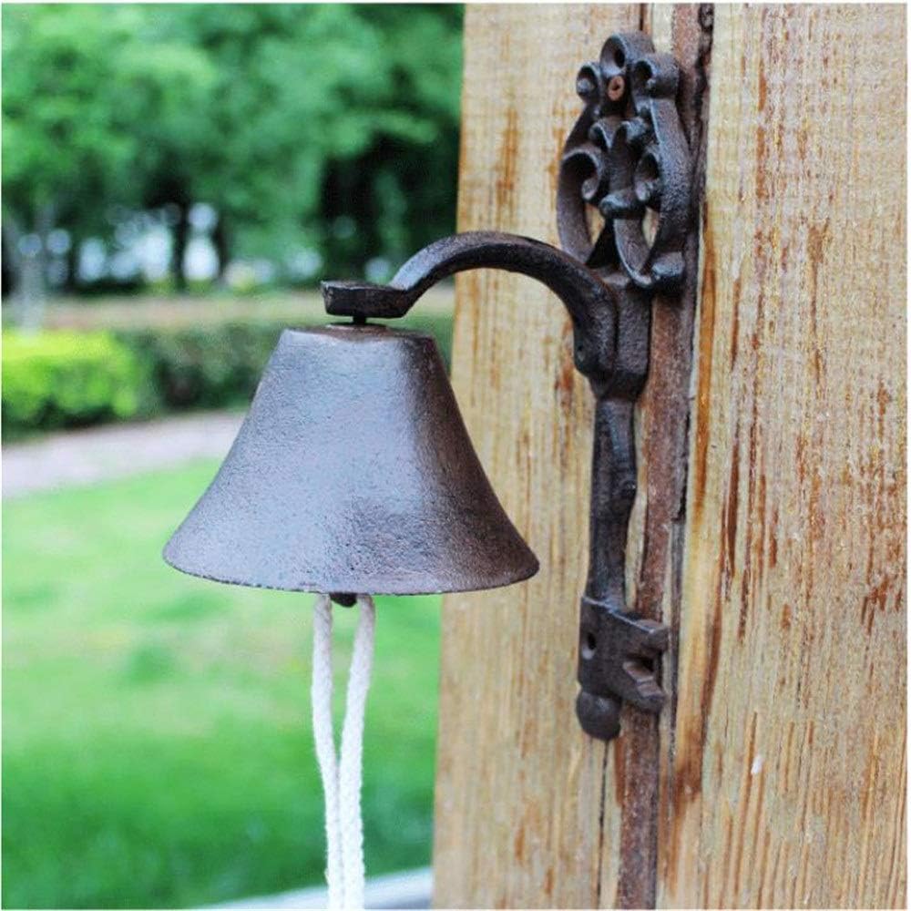 Vintage Cast Iron Rustic Dinner Bell Key Style Rustic Metal Wall Mount Door Call Bell Classic Dinner Bell Wind Farmhouse Style Chime Hanging For Wall Decoration ( Color : C1 , Size : As shown )