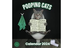 Pooping Cats Calendar 2024: Funny Gift Idea: birthday, Christmas, Secret Santa or any special occasion!