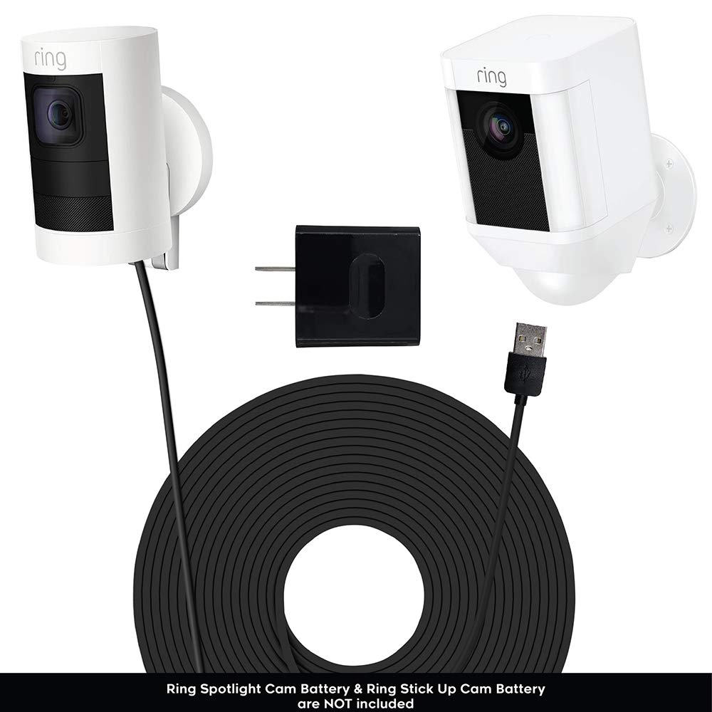 Ring Power Cord for Wall Charging by Sully White Charging Cable for