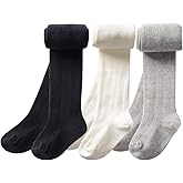 CHUNG Toddler Little Girls Cotton Tights Footed Thick Winter Cable Knit Legging Pantyhose Stocking