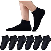 EPEIUS Kids Ankle Socks Girls Seamless Low Cut No Show Socks Cotton Thin Athletic Socks for Boys 6 Pack
