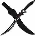 REAT 26" Machete with Sheath, Sword with Full Tang Design,440 Stainless Steel Blade with Blue/Black Coating,Non-silp Cord-Wrapped Handle,Real Swrods for Adults Cosplay Yard Work
